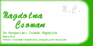 magdolna csoman business card